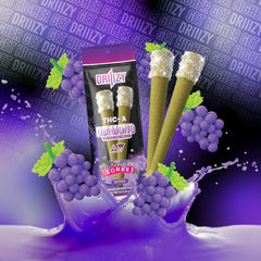 Driiizy THC-A Diamond Dipped Pre-rolls | 2 Gram | 2 Pack | Grape Sorbet